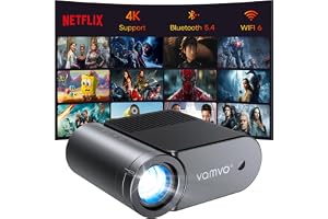 Home Projector with WiFi and Bluetooth, Native 1080P Mini Movie Projector, 200 ANSI, Wired Screen Mirroring, HDMI USB Type‑C, Video Projector for Home Theater Indoor & Outdoor Movie