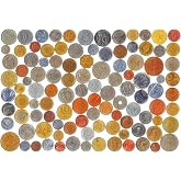 20 Different Coins from Unique Countries Around The World Including A Coin Bag Small Purse!
