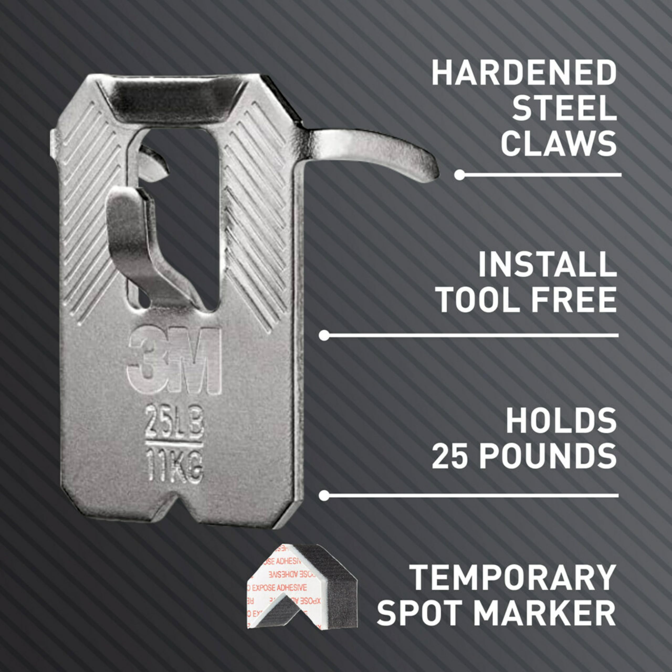 3M Claw Drywall Picture Hanger,Silver