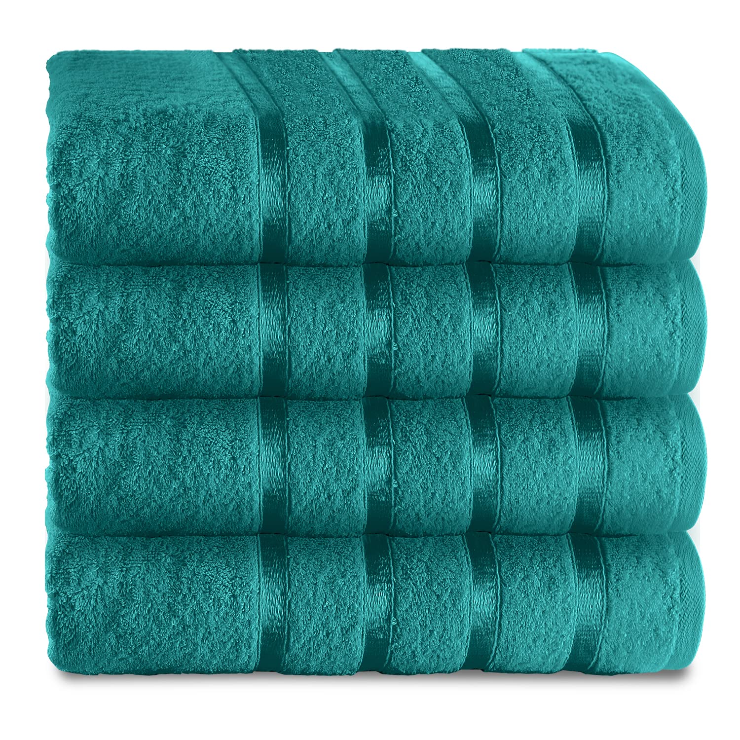 GC GAVENO CAVAILIA Hand Towels for Bathroom, 500 GSM Gym Towel, Highly Water Absorbable Towel Set, Teal, 50X80,4 Pk Hand Towel,554493