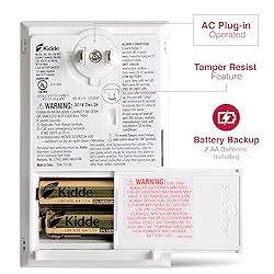 Kidde Carbon Monoxide Detector, Plug in Wall with