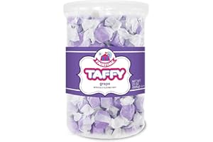 Fairtime Taffy Bulk Purple Candy for Candy Buffets, Grape Taffy, Grape Candy, Bulk Candy, Pinata Candy, Individually Wrapped Candy - Kosher Candy, 21 Ounce Tub