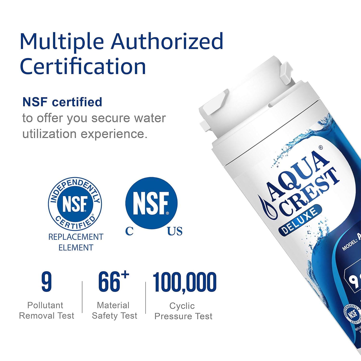 AQUACREST 644845 Filtros de agua para frigorífico, Compatible con ...