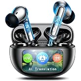 AI Translation Earbuds Real Time&mdash;199+ Language Translator, No Subscription | Noise Cancelling Translate Ear Buds with LED Touch,4 ANC Mic Translating Device,Audifonos Traductores Ingl&eacute;s Espa&ntilde;ol