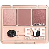 COVERGIRL Eye Enhancer, Sweet Plum, Eyeshadow Trio, Easy to Wear, Clean &amp; Vegan, Talc-Free, Matte &amp; Shimmer Finishes, Smudge-Proof, 0.14oz