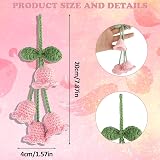 DIVINA VITAE Lily of the Valley Car Pendant Pink Handmade Rear View Mirror view 2