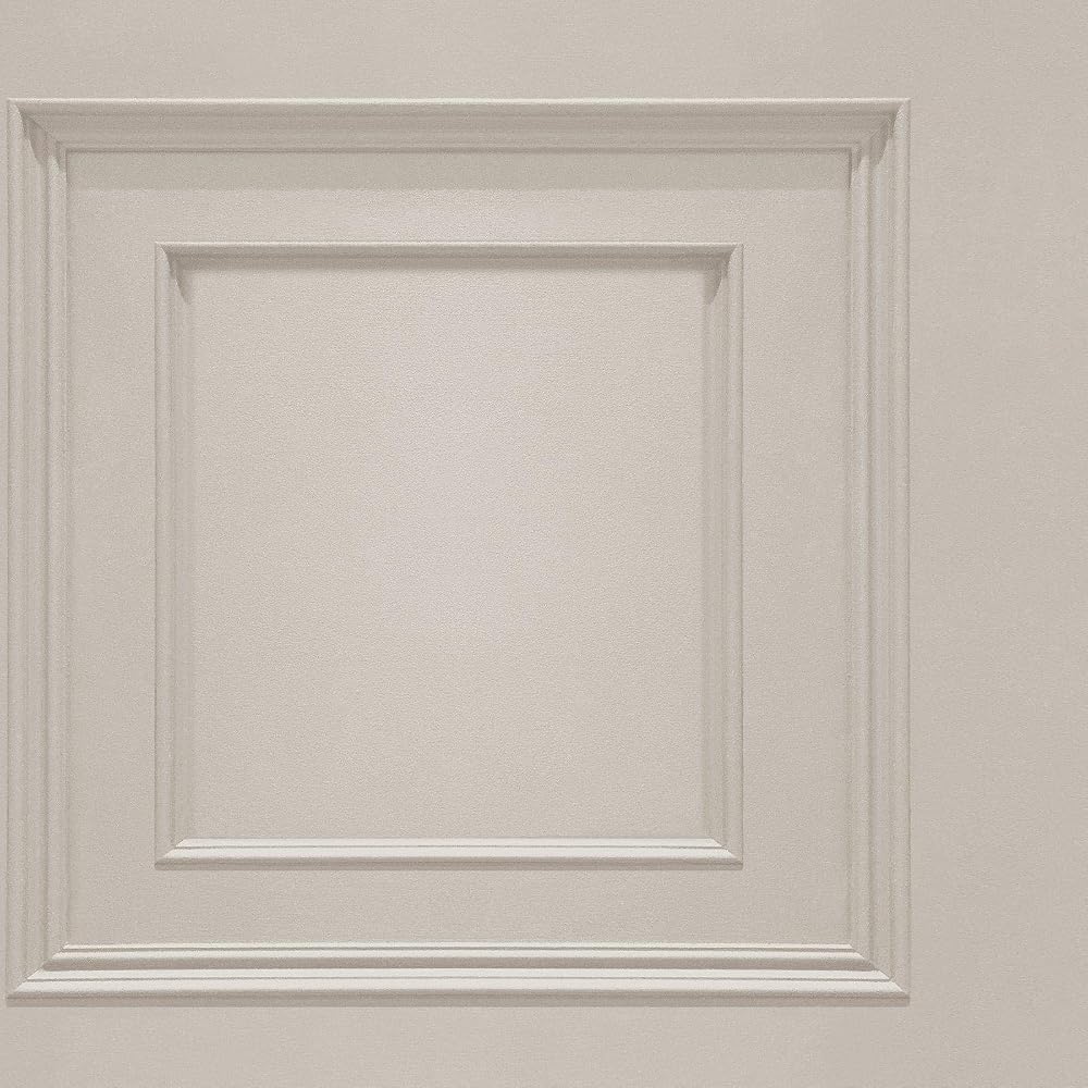 YöL Oliana Wood Panel Effect Wallpaper Cream Belgravia Decor 10m x 0.53m