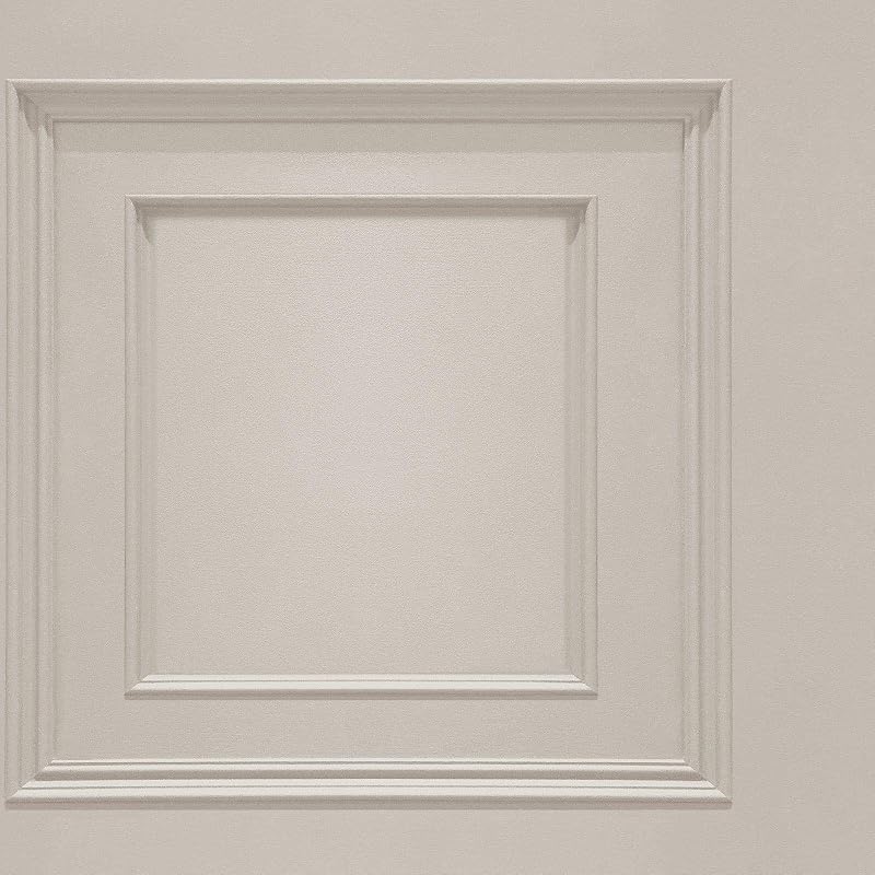 YöL Oliana Wood Panel Effect Wallpaper Cream Belgravia Decor 10m x 0.53m