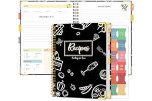 Recipe Book to Write in Your Own Recipes – Blank Recipe Book Cookbook, Hardcover Recipe Notebook Recipe Journal Hold 175 Page