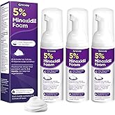 5% Minoxidil Foam for Women Hair Growth Foam Suitable for Hair Thinning Receding Hairline and Hair Loss to Hair Regrowth Get Thicker Fuller Hair 3 Bottles 2.11 Ounces Each