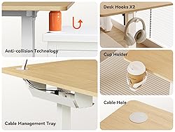 WALKINGDESK 75x61 Inches Reversible L Shaped