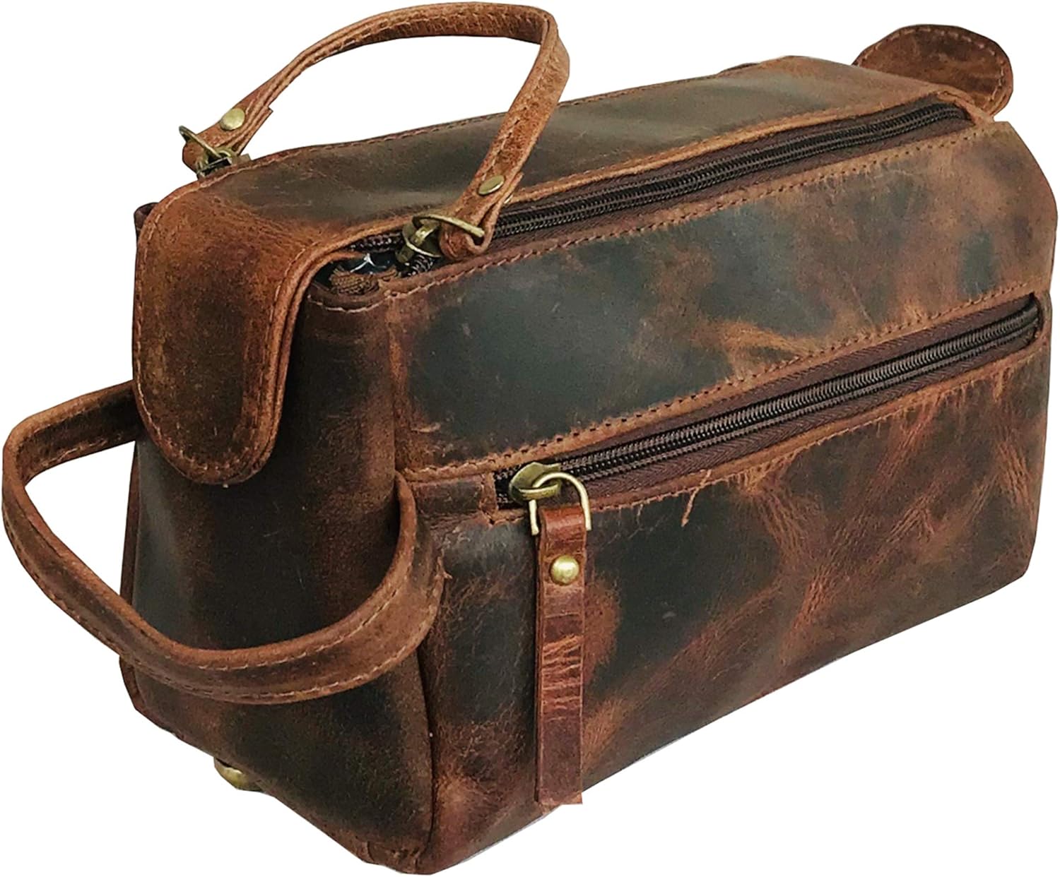 komalc leather toiletry bag