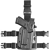 WARRIORLAND Drop Leg Holster for Glock 17/19 Gen 3-5, 22/23/31/32 Gen 3-4, 19X/44/45 with TLR-1/HL – Level II Retention Duty Kydex Holster, Optic Cut, Adjustable Polymer Platform, Right Hand