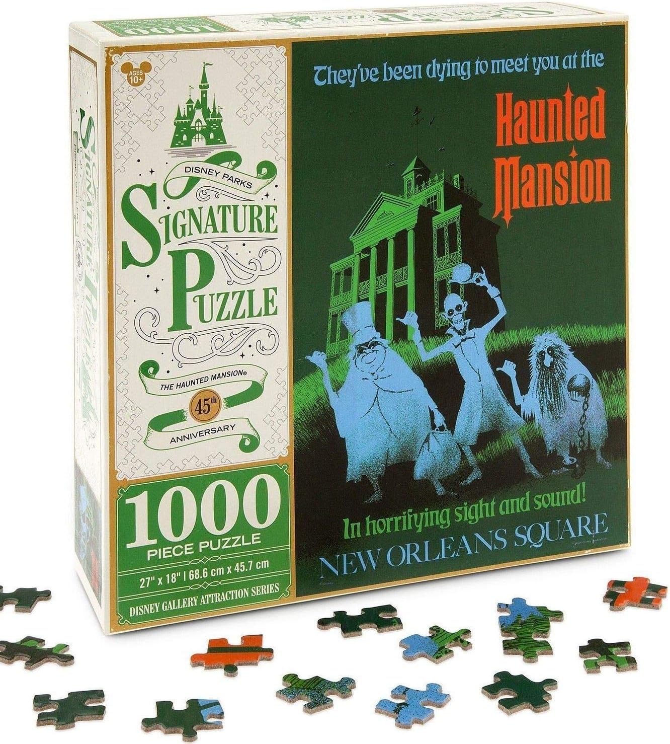 Disney Parks Exclusive Haunted Mansion 45th Anniversary Hitchhiking Ghosts Attraction Poster 1000 Pc. Puzzle