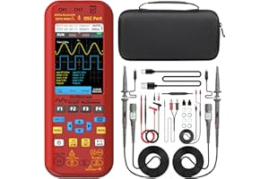 BSIDE 2 Channels Handheld Oscilloscope Multimeter, 50MHz Bandwidth with 3.98" TFT LCD, 20000 Counts Rechargeable DDS Generator, Measure Flexible AC Clamp, Temp Amp Cap Diode Voltage for Electronic DIY