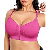 SHAPELLX Bras for Women Front Closure Wireless Everyday Bra Full Coverage Push Up Comfortable Bralettes with Zipper