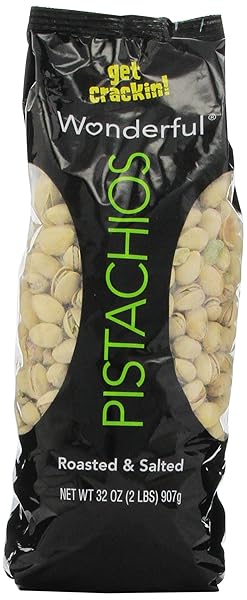 WONDERFUL PISTACHIOS, ROASTED AND SALTED, 32 OUNCE