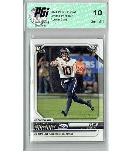 Amazon.com: 2024 Panini Instant NFL Bo Nix #33 Denver Broncos Rookie RC  Football Card : Collectibles & Fine Art