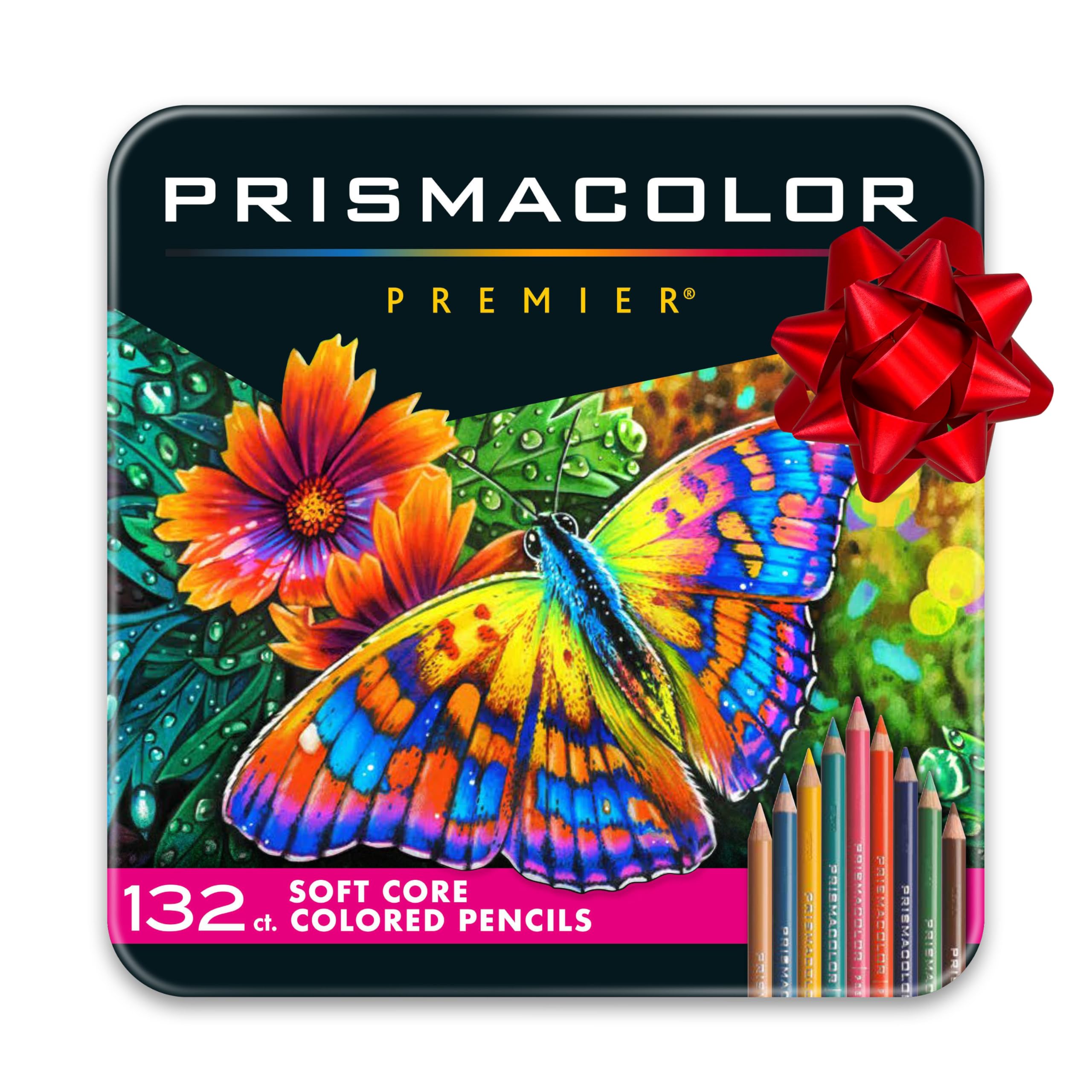 Lápices de colores Prismacolor Premier, núcleo suave, colores surtidos, 132 unidades, duraderos, vibrantes, ultrasuaves, colorantes para adultos, dibujos, bocetos, artes y manualidades