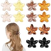 FASOTY 12PCS Hawaiian Flower Claw Clips for Women Girls, Small Flower Hair Clips with Strong Hold for Thick/Thin Hair, Non-Slip Hair Accessories for Vacation, Beach & Daily Style