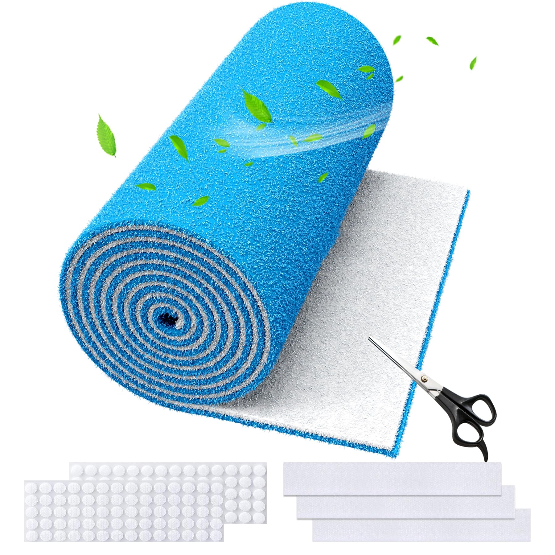 Photo 1 of Demiwise Air Vent Filters,14"x120"Cut to Fit Air Filter Material (70+Filters),MERV 8 Electrostatic Air Vent Filter for Home Floor, Grilles, Ceiling, HVAC Furnace Vents, With 48PCs Adhesive Hook Tape