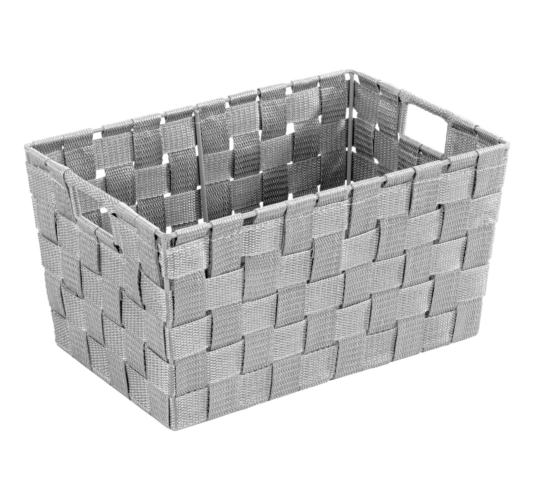 WENKO 22791100 Storage basket Adria Grey Size S - bathroom basket, kitchen basket, Polypropylene, 30 x 15 x 20 cm, Grey
