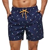 SILKWORLD Men's Swim Trunks Quick Dry Shorts with Pockets