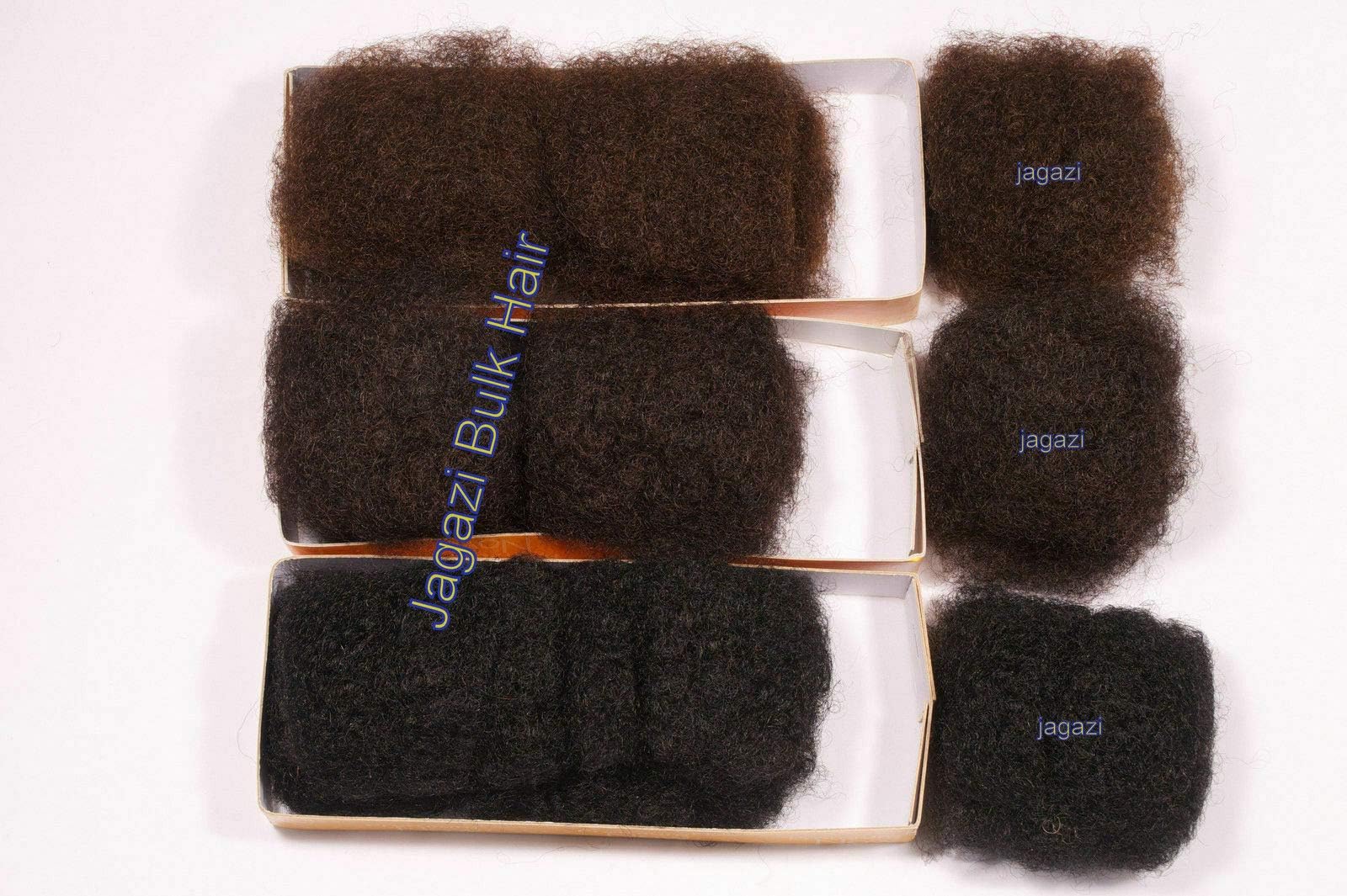 For Dreadlocks wrapping 1 Pack of Super Soft 100% Human Hair Afro Kinky BULK (Color 1B, Soft Black)