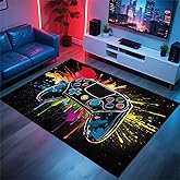 Vesocro Gaming Rug for Room,3x5 ft Non-Slip Cool Gamer Rugs for Bedroom Livingroom and Game Room Decor