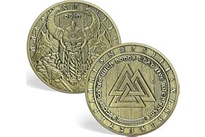 GUSHIJIEJU Viking Challenge Coins Norse Odin Valknut Coin Amulet for Men Women Gift