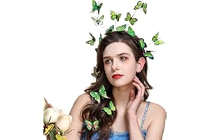 Gionforsy Butterfly Fascinator Headband Monarch Butterfly Headband Crown Tea Party Halloween Costume Headpiece