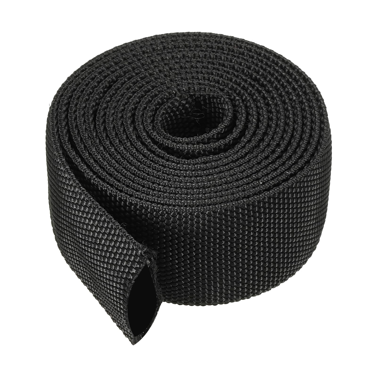 PATIKIL 0.9" Dia 6.5FT Nylon Protective Hose Sleeve, Cable Cover Sheath Protection for Welding Tig Torch Hydraulic Hose, Black