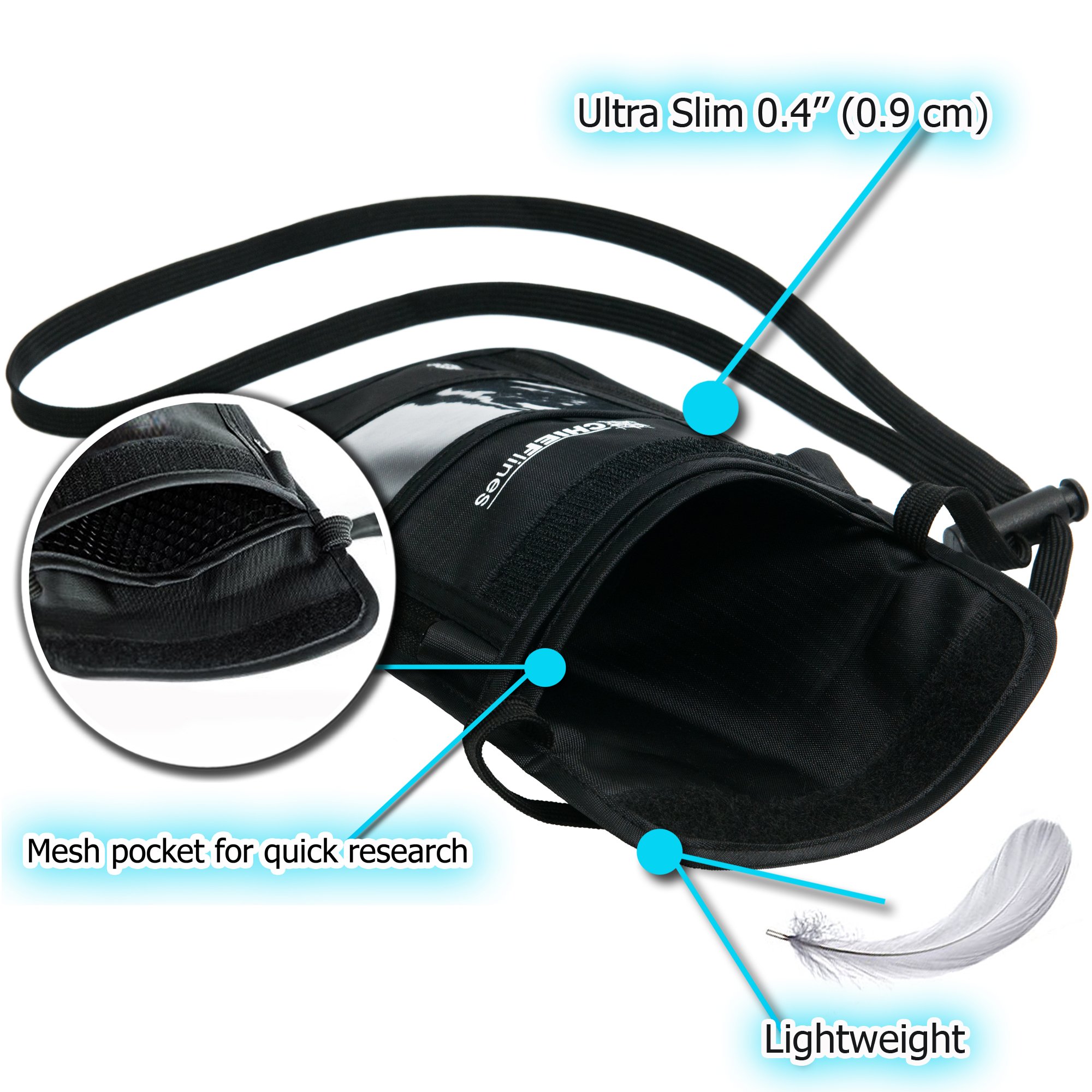 Travel Wallet-Passport Holder-Anti-Theft-Neck Pouch-RFID Blocking-For Men and Women