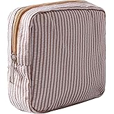 OZAOZ Small Makeup Bag for Purse Mini Cosmetics Bag Cute Cosmetic Pouch for Women with Slip-in Pockets (Khaki)