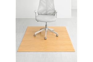 Anji Mountain Office Chairmat Thickest & Sturdy Bamboo Chairmats Highly Premium Quality Anti-Slip Heavy Duty For Multi-Purpose Hardwood Floor Office & Home Floor Protector Office Chair mat-5mm Thick