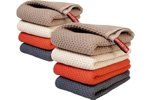 ANEWAY Kitchen Towels 100% Cotton Waffle Weave Dish Towel for Cleaning Drying Dishes Extra Absorbent and Soft,Dish Cloth,13 x