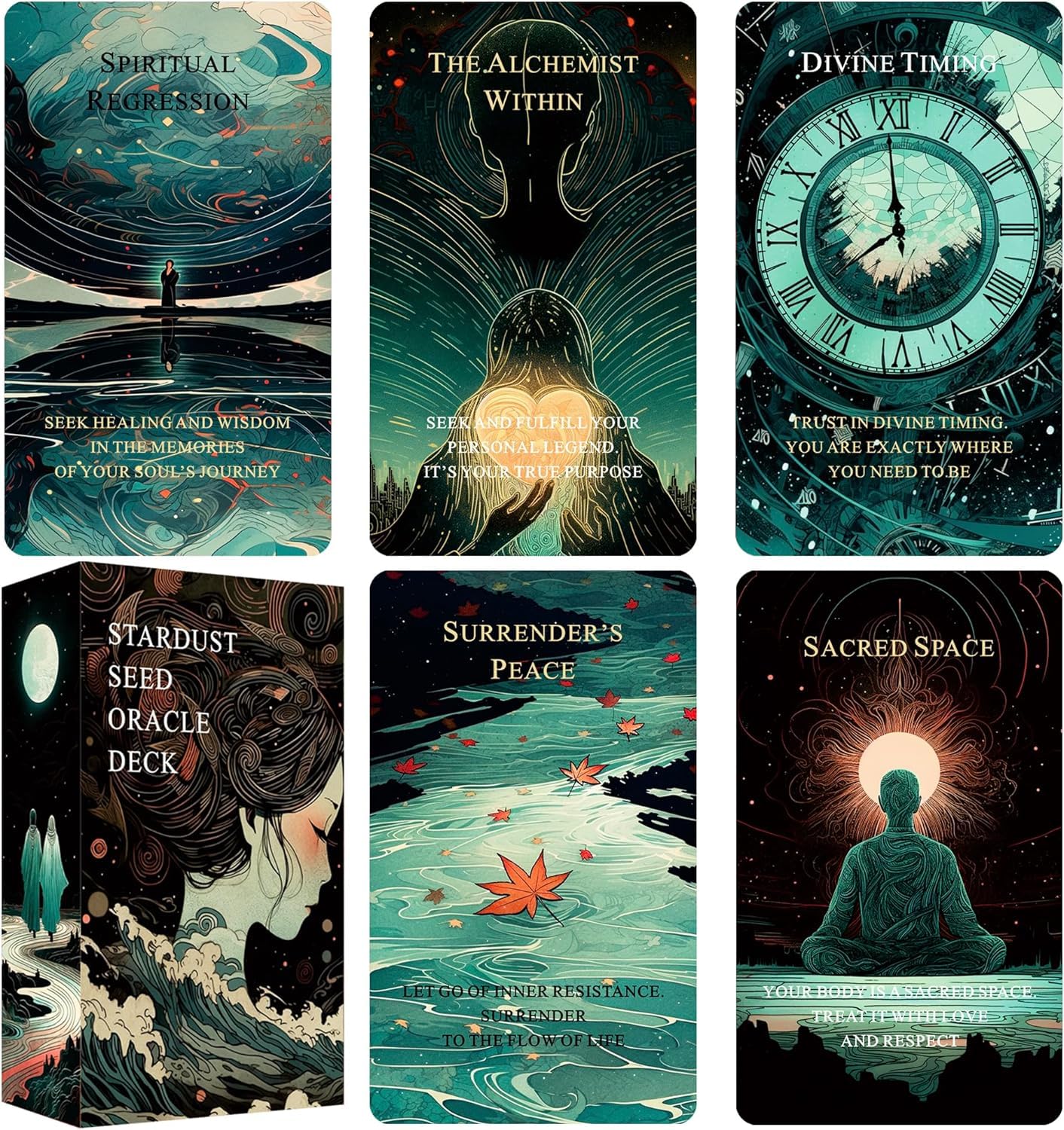 Seeds of Stardust Oracle Deck, Cosmic Oracle Cards for Intuition, 80 Tarot Cards for Divine Guidance and Higher Self Messages