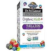 Garden of Life Kids Probiotics, Dr. Formulated Probiotics Organic Kids+ Vitamin C & D, Berry Cherry, Gluten Dairy & Soy Free 