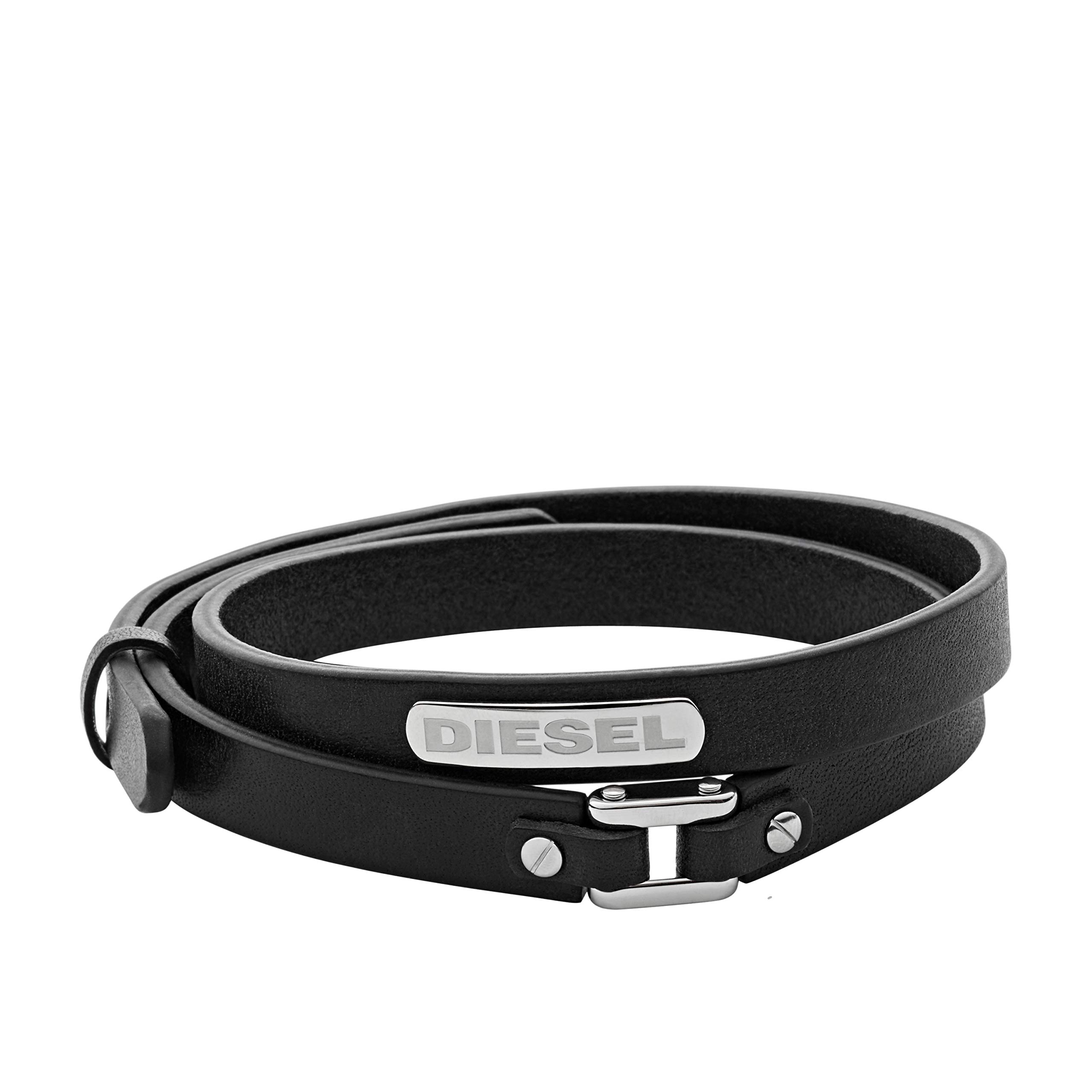 Diesel Men's Leather or synthetic with Collar pin closure bracelet