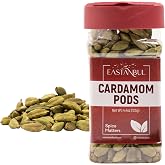 Eastanbul Cardamom Pods, Green Cardamom Pods, Whole, Aromatic, 4.4oz | Natural Mesopotamia Whole Cardamon, Cardomam for Coffee &amp; Tea, Culinary Bulk for Various Dishes