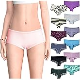 Sexy Basics Women’s Boyshort Boy Cut Style Cotton Stretch Panties | Multi Packs | Ultra-Soft Cotton Spandex Colors Underwear
