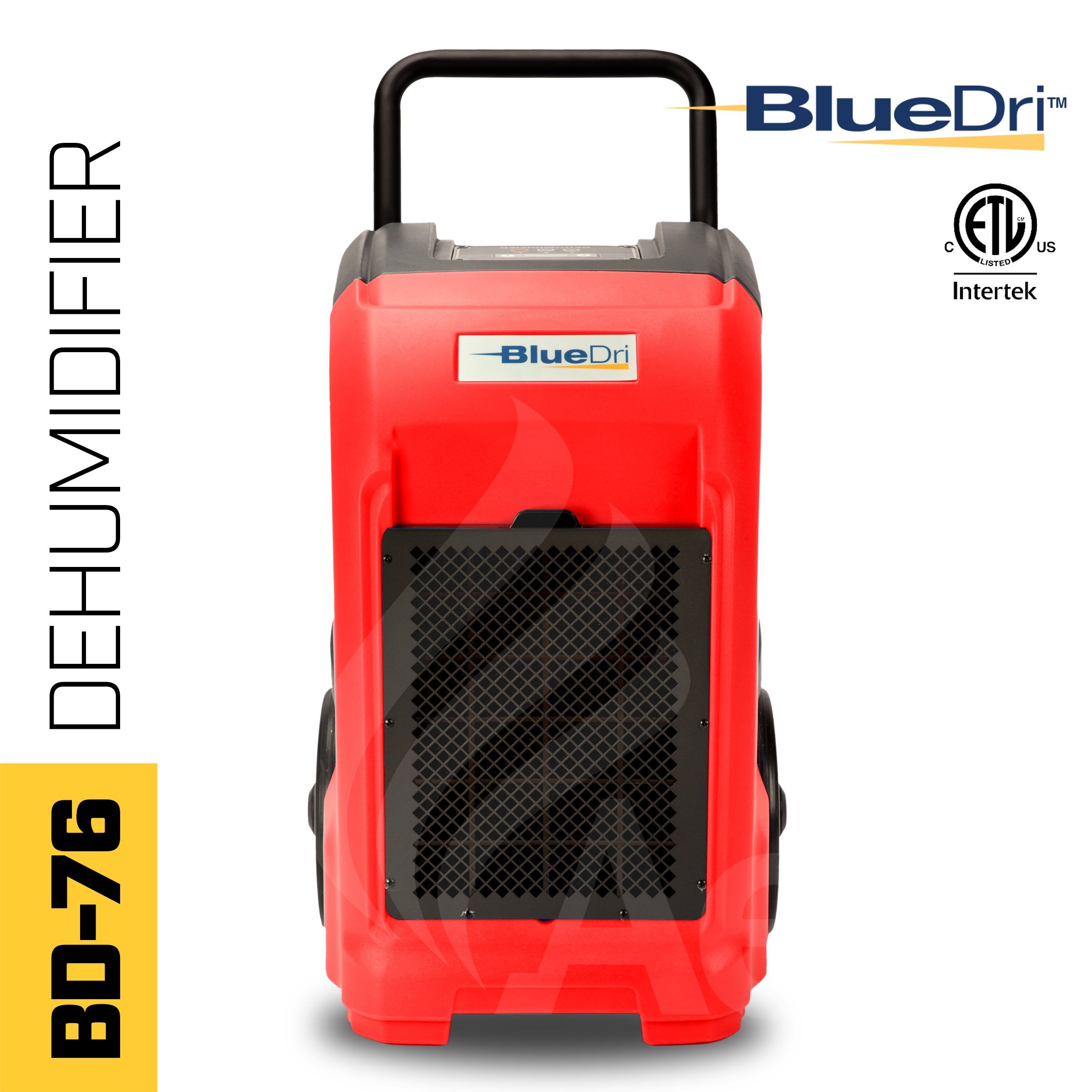BlueDri BD-76-RED 76-Pint AHAM High Performance Commercial Dehumidifier, Red