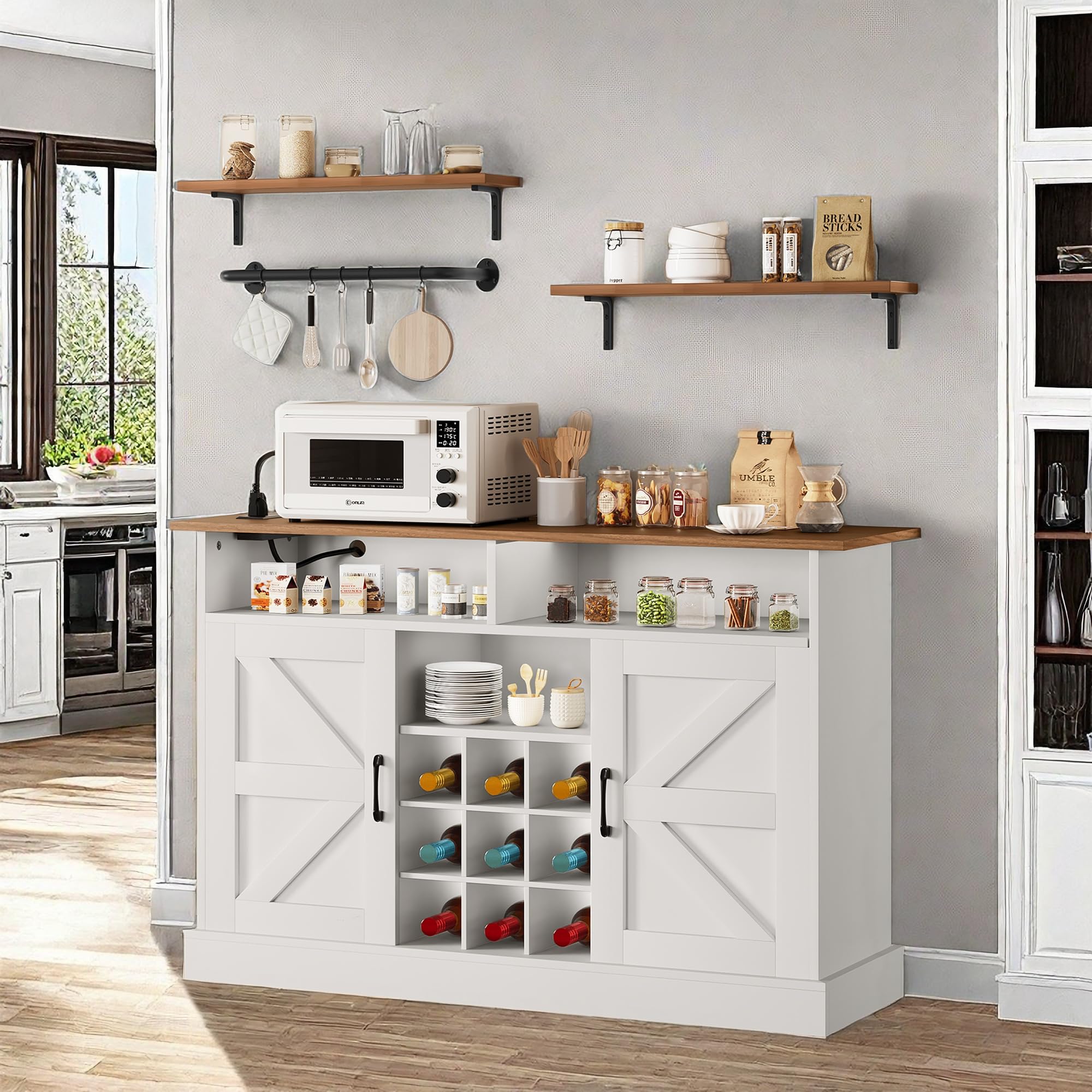 YITAHOME Farmhouse Sideboard Buffet Cabinet with Storage, 52
