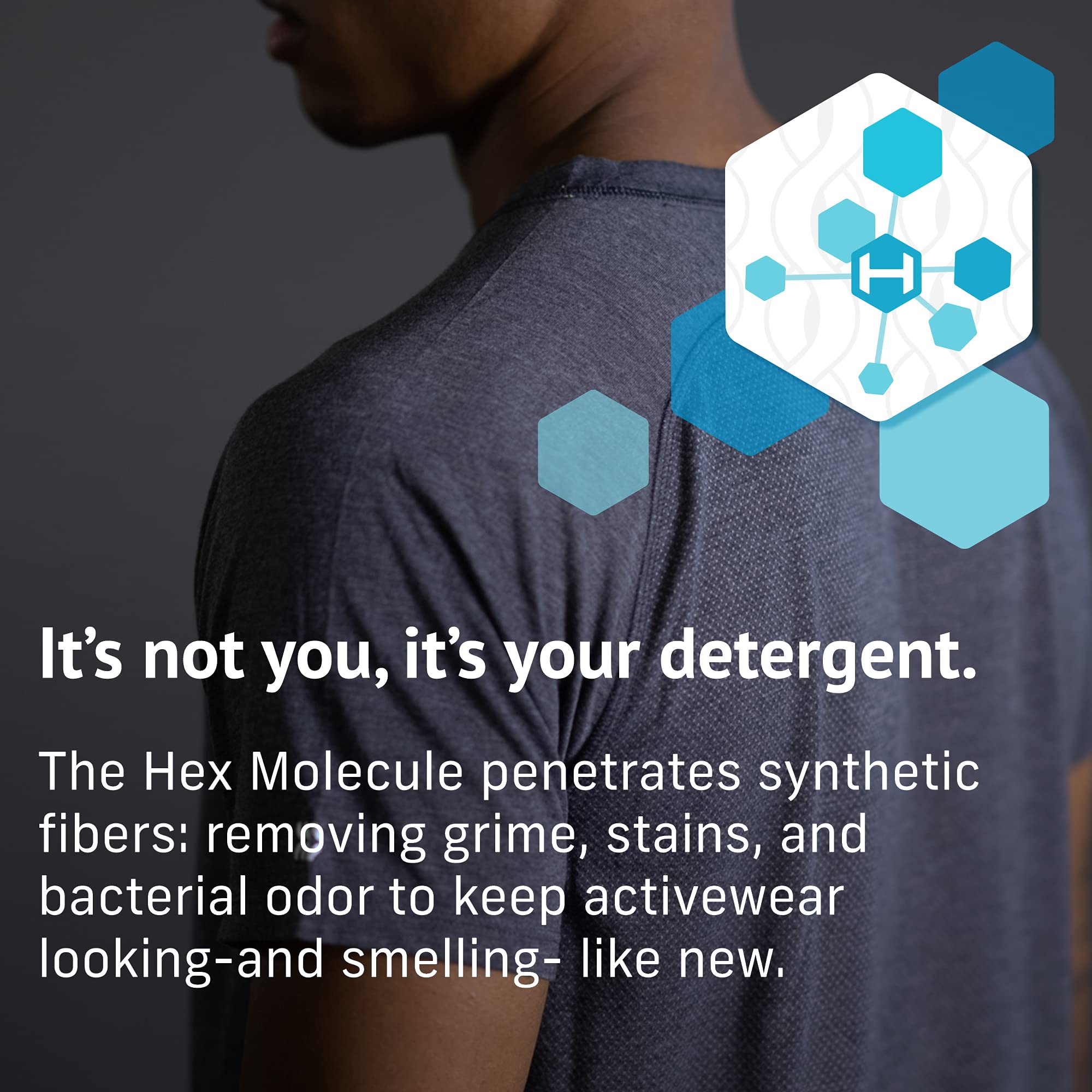 HEX Performance Laundry Packs, Fresh & Clean, 55ct - Designed for Activewear, Eco-Friendly
