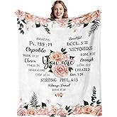 kituzol Christian Gifts for Women, Religious Gifts, Catholic Gifts, Inspirational Gifts, God Christmas Spiritual Gifts Blanket 50"X 60"
