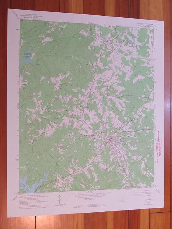 McCormick South Carolina 1967 Original Vintage USGS Topo