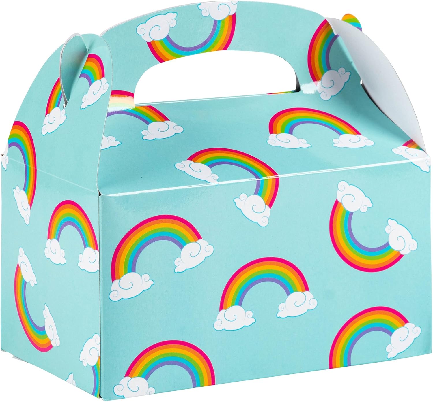 24-Pack Rainbow Party Food Boxes with Handle for Kids Birthday Themed Party Favours Gifts, Treats, 15.7 x 8.9 x 9.1 cm - Image 3
