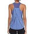 Aeuui Womens Workout Tops for Women Racerback Tank Tops Mesh Yoga Shirts Athletic Running Tank Tops Sleeveless Gym Clothes