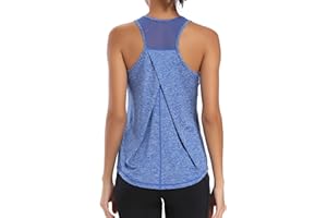 Aeuui Womens Workout Tops for Women Racerback Tank Tops Mesh Yoga Shirts Athletic Running Tank Tops Sleeveless Gym Clothes