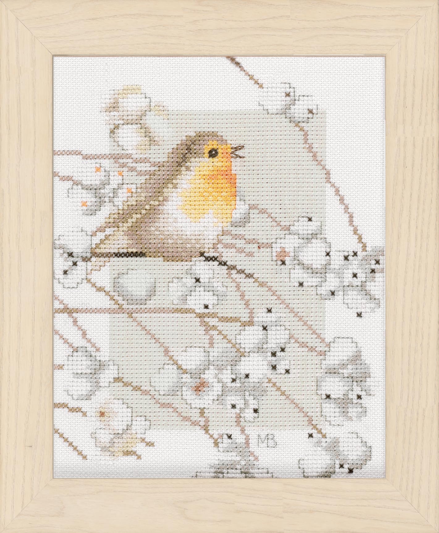 Lanarte Counted Cross Stitch Kit: Robin, NA, 14 x 19cm